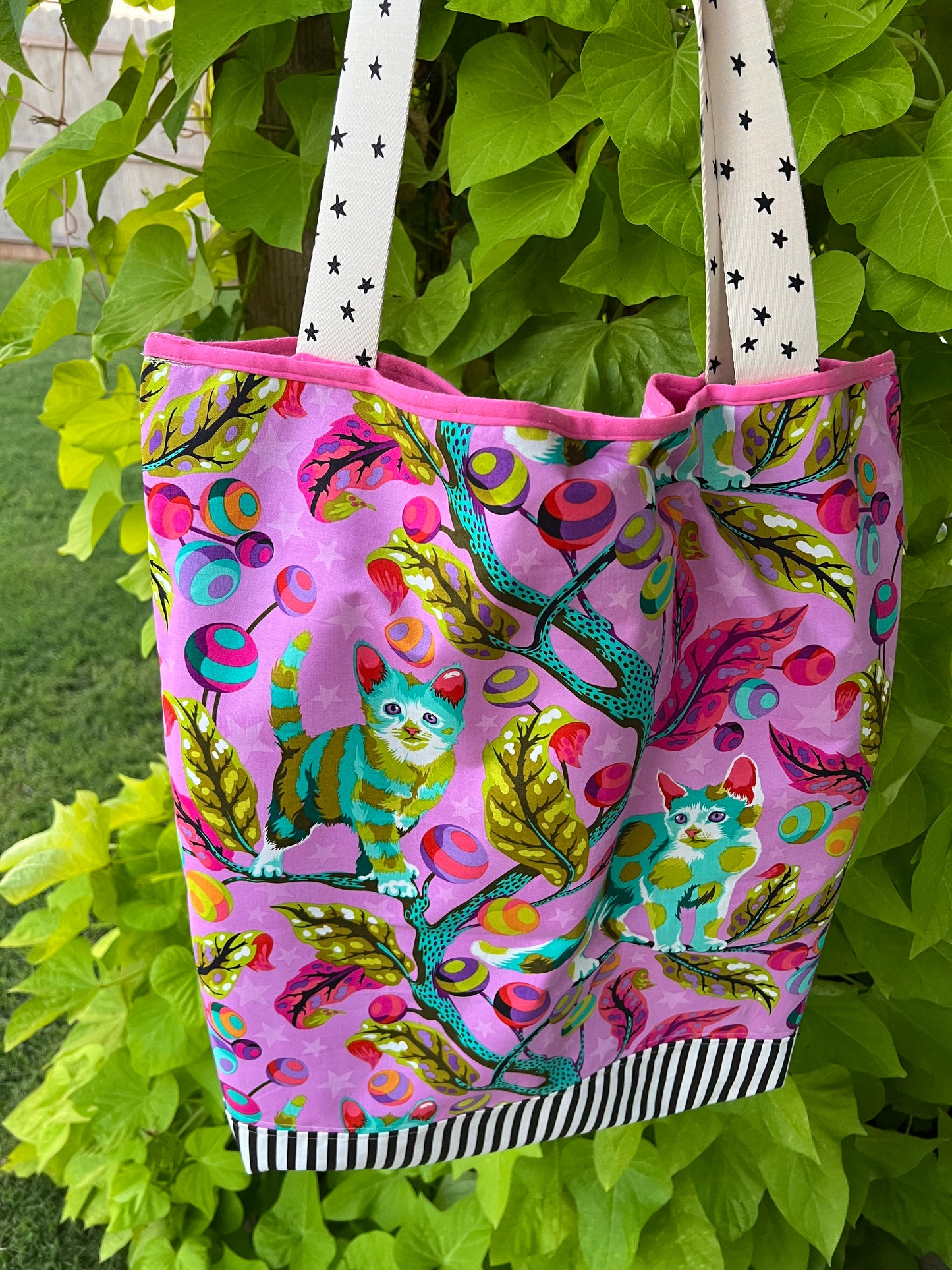 Cat Quilted XL Tote Bag