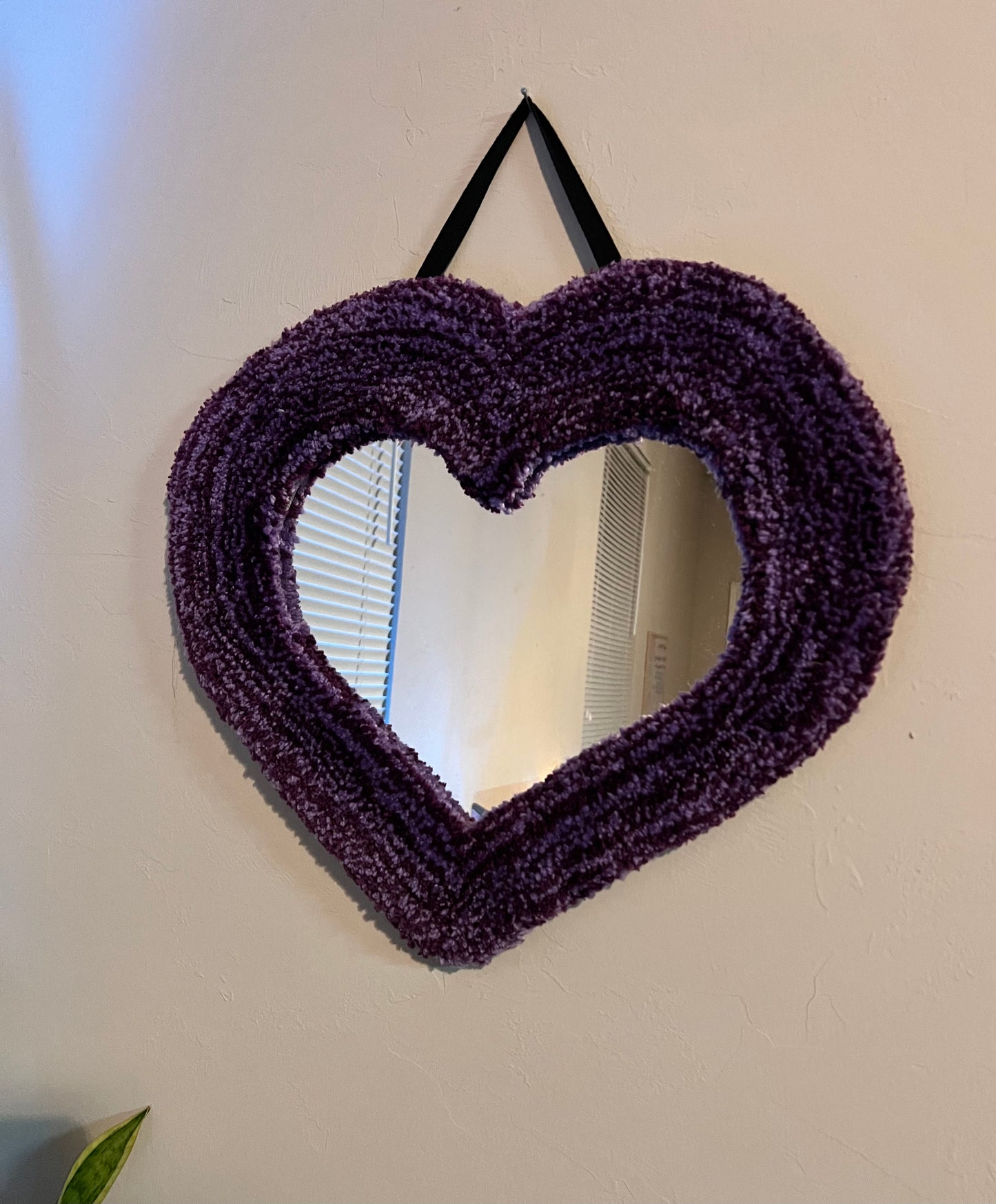 Tufted Heart Mirror