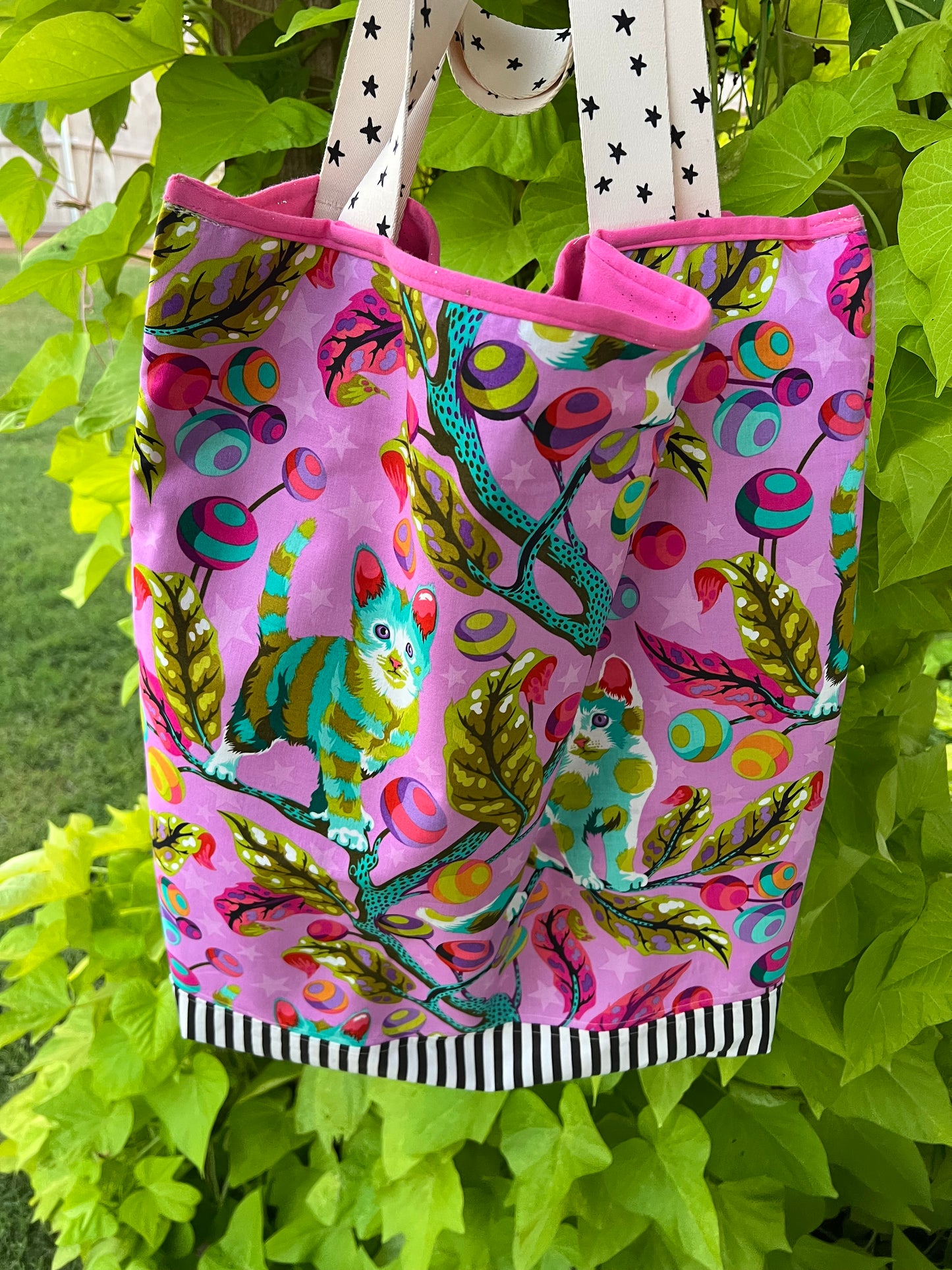 Cat Quilted XL Tote Bag