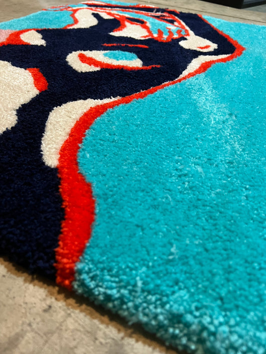 Colorful Drop 3 Body Rug, size 25x25, vibrant design on textured surface.