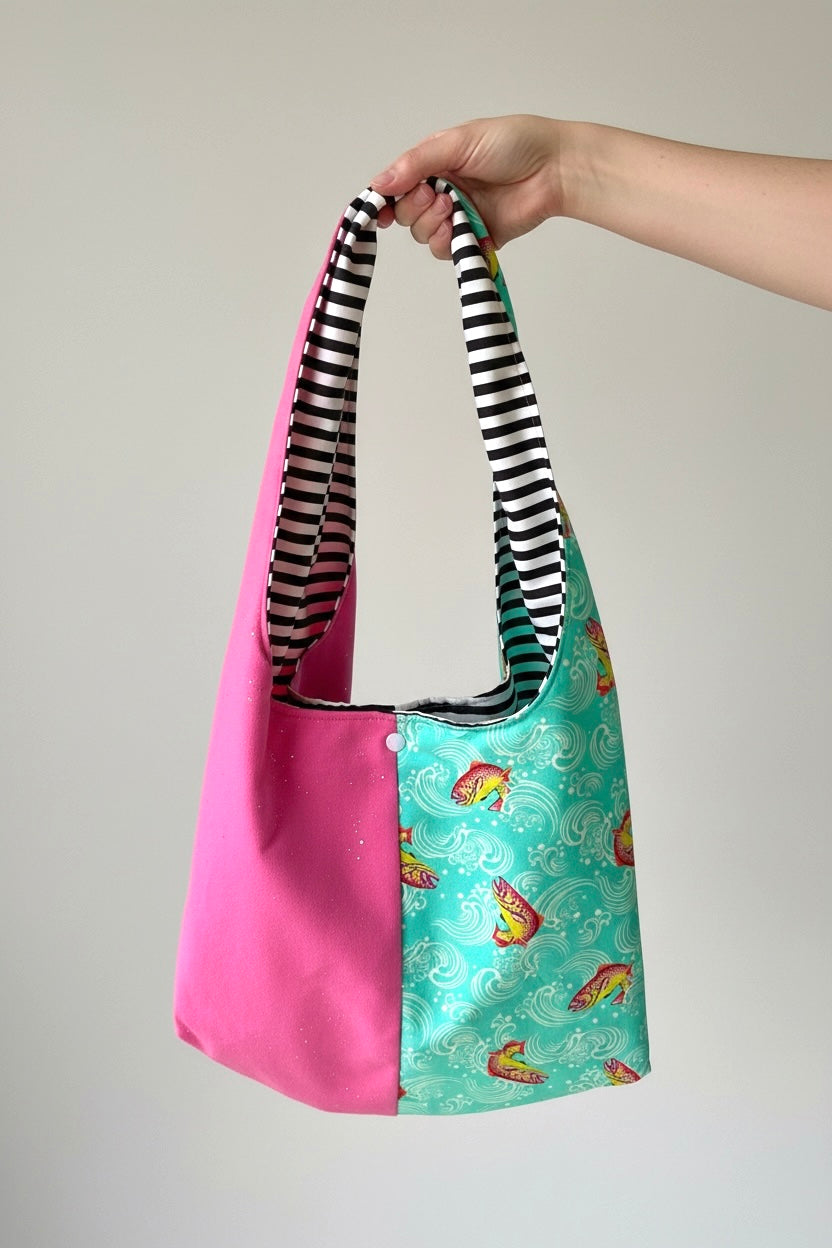 Two-Tone Slouch Bag The Handmade House