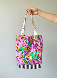 Floral Cat Oversized Tote The Handmade House