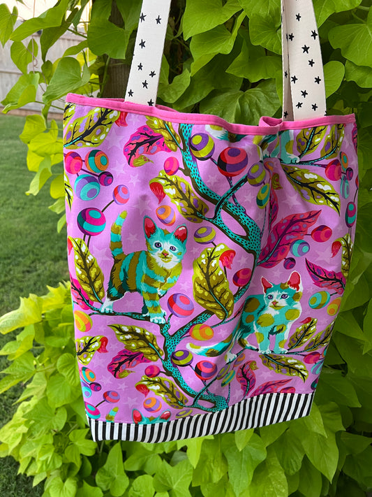 Cat Quilted XL Tote Bag