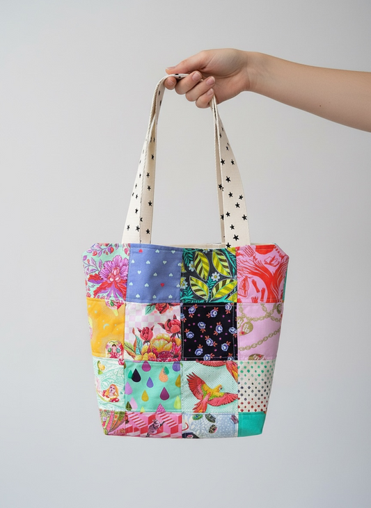 Quilted Patchwork Tote Bag