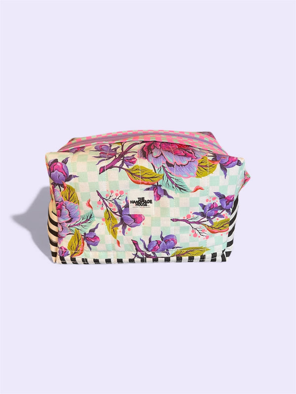 Purple Floral Pouch The Handmade House