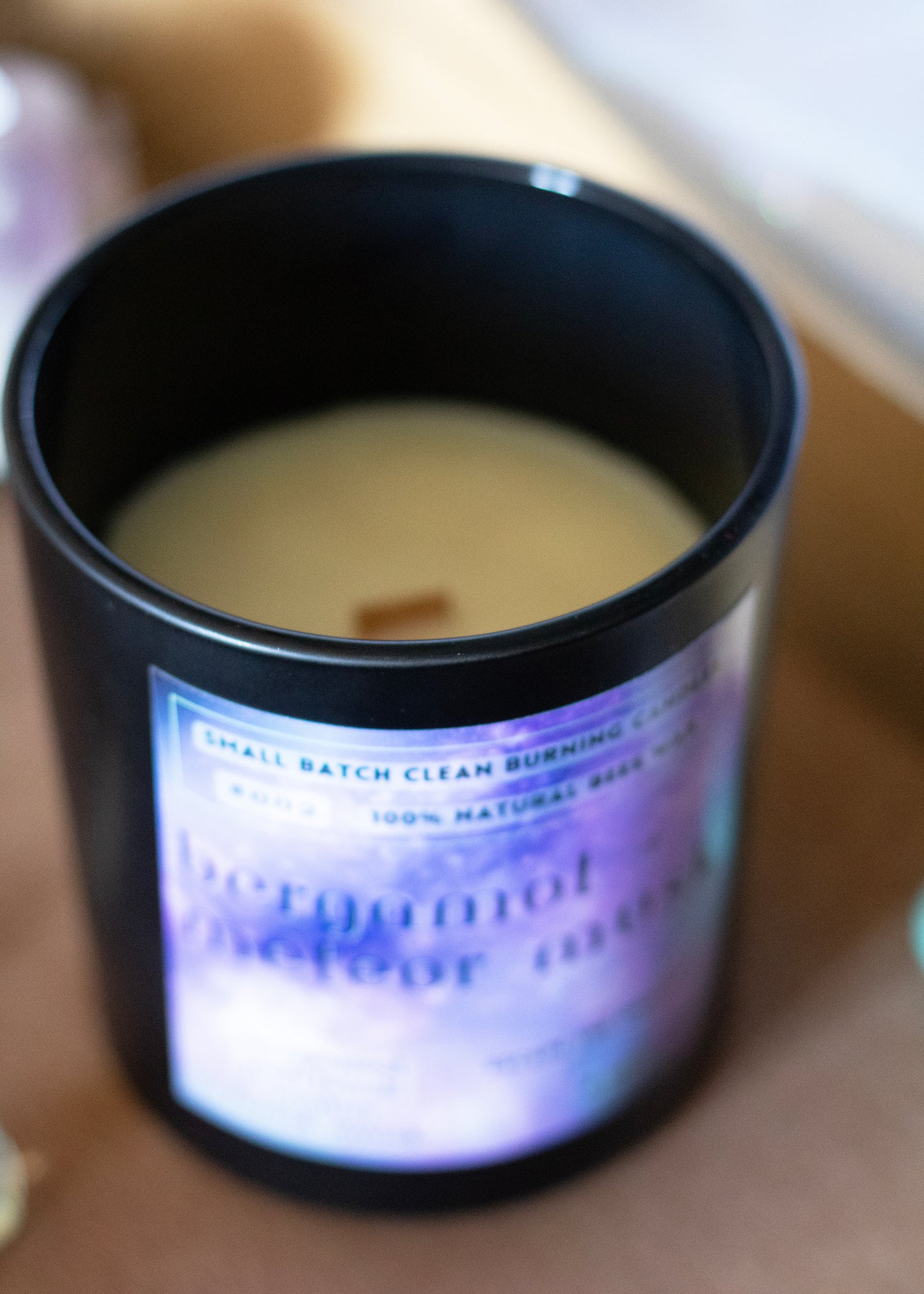 Bergamot + Meteor Musk Beeswax Candle