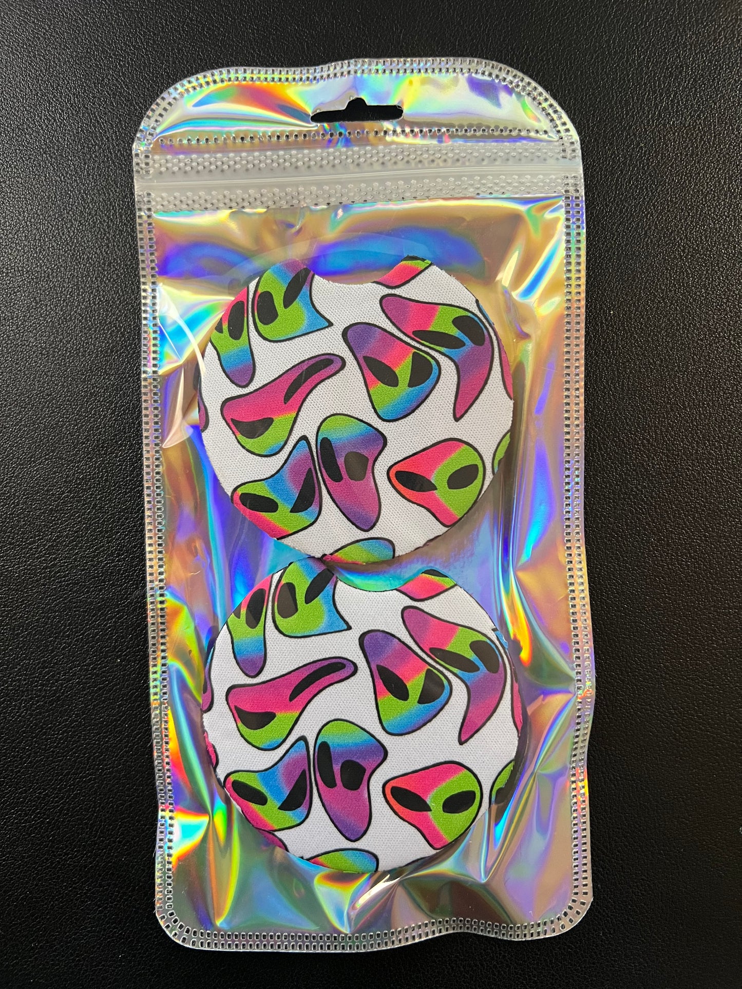 Trippy Alien Car Coasters