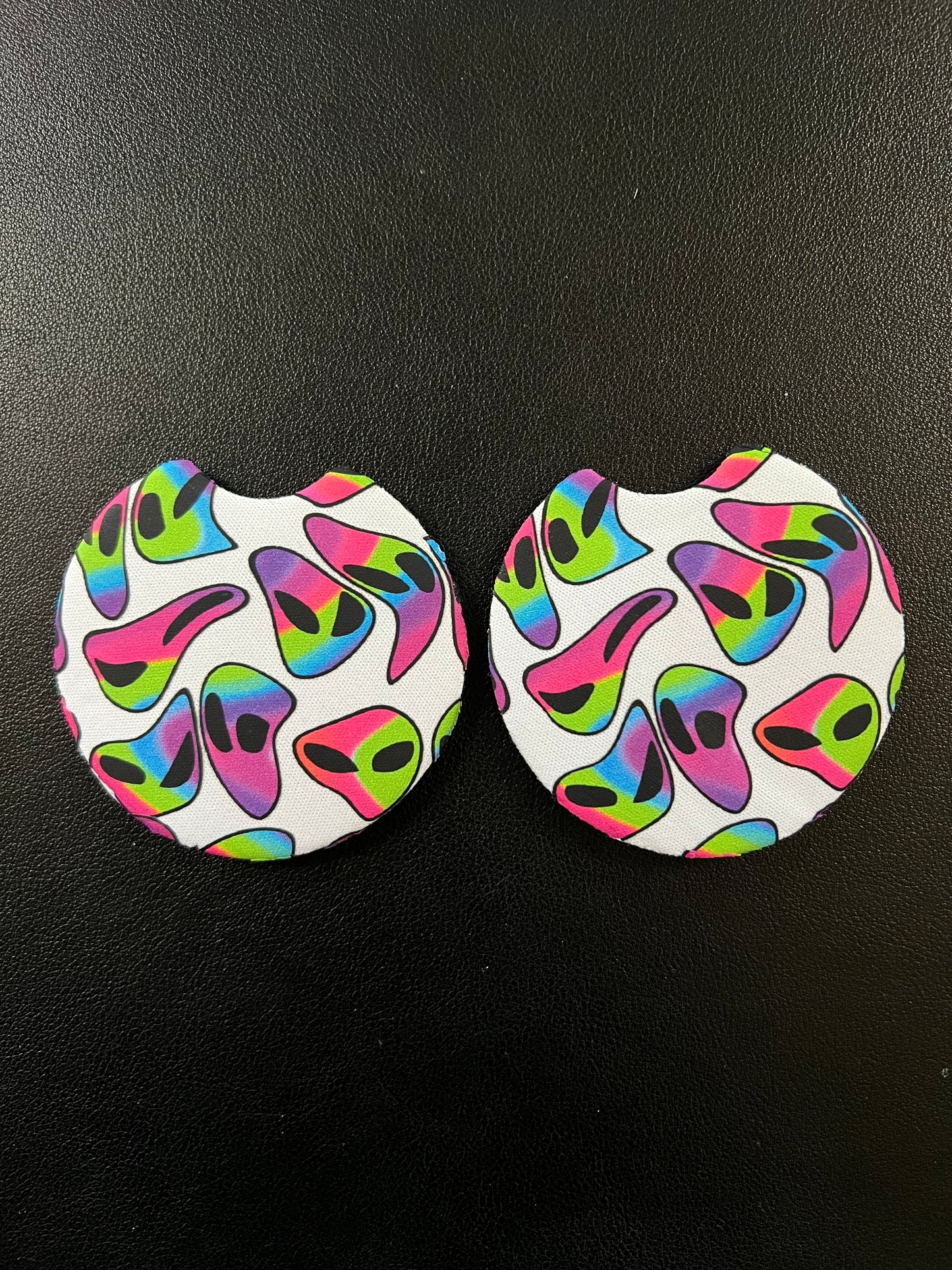 Trippy Alien Car Coasters