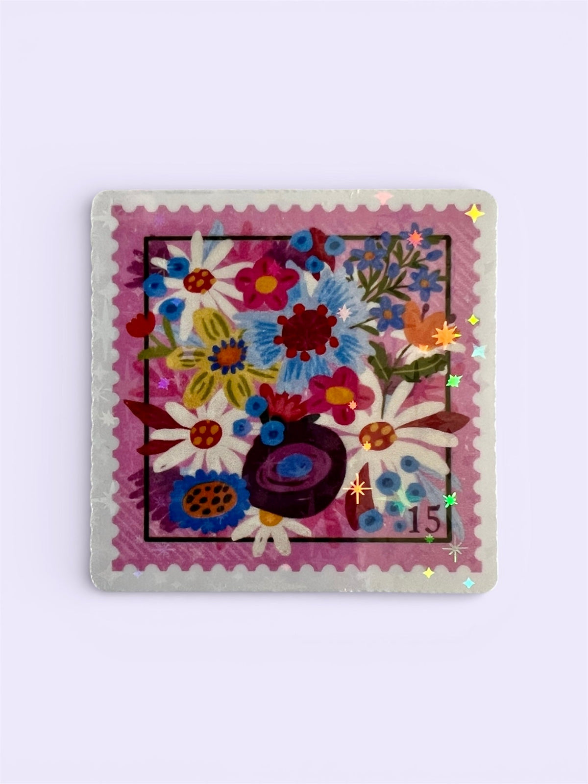 Stamp 15c Waterproof Vinyl Sticker | Retro Design The Handmade House