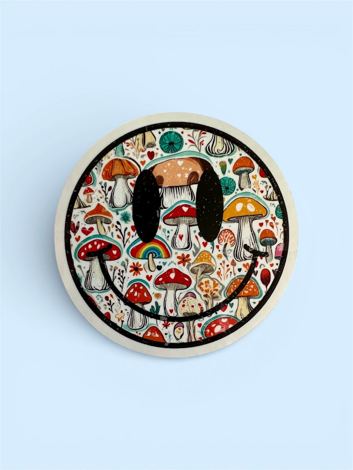 Mushroom Smiley Waterproof Sticker | Vinyl Decal The Handmade House