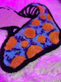 Drop 2 blue and orange mushroom art piece with vibrant colors.