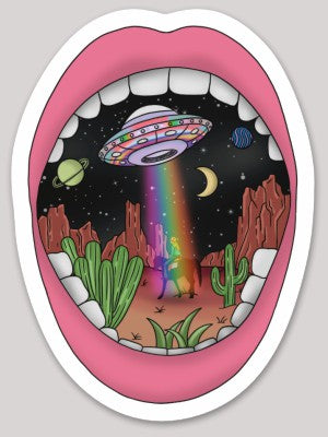 UFO Mouth Sticker